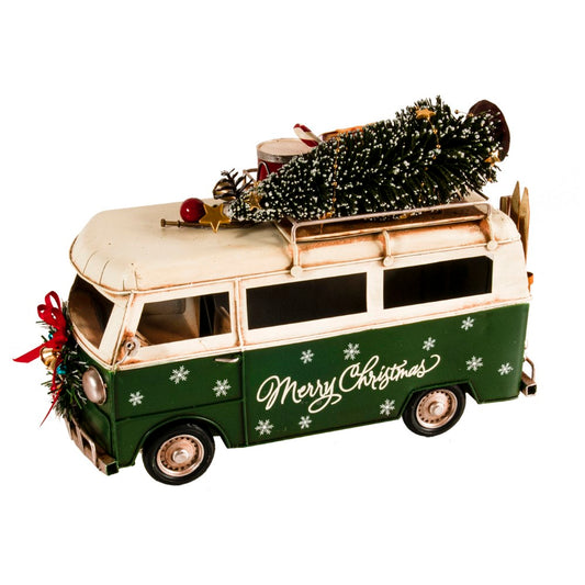 Handmade 1960s Volkswagen Bus Christmas Model