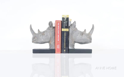 Anne Home - Rhino Head Bookend - Set of 2