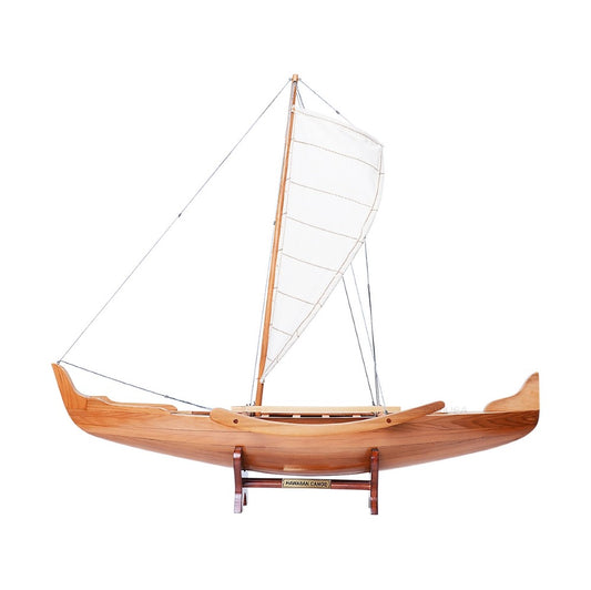 Wooden Model Hawaiian Canoe
