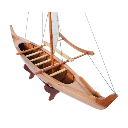 Wooden Model Hawaiian Canoe