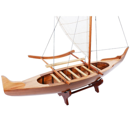 Wooden Model Hawaiian Canoe