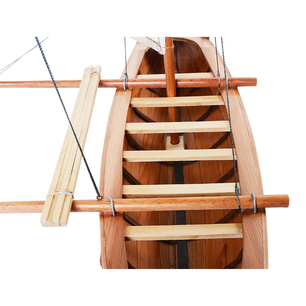 Wooden Model Hawaiian Canoe
