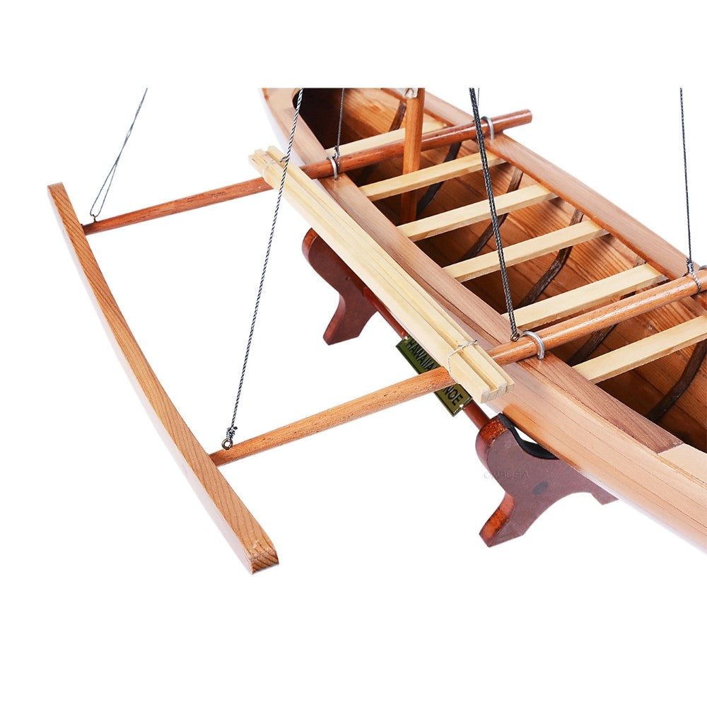 Wooden Model Hawaiian Canoe