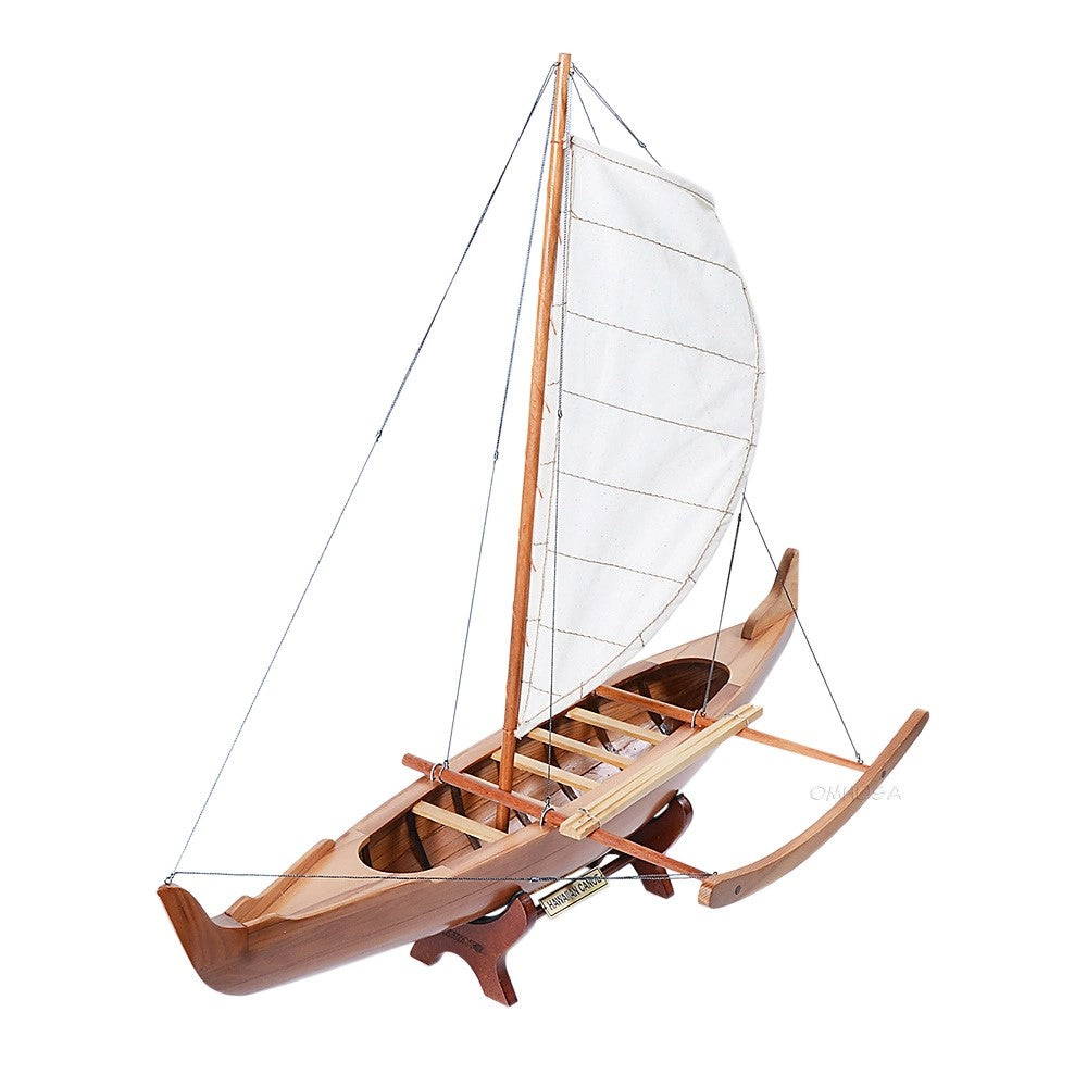 Wooden Model Hawaiian Canoe