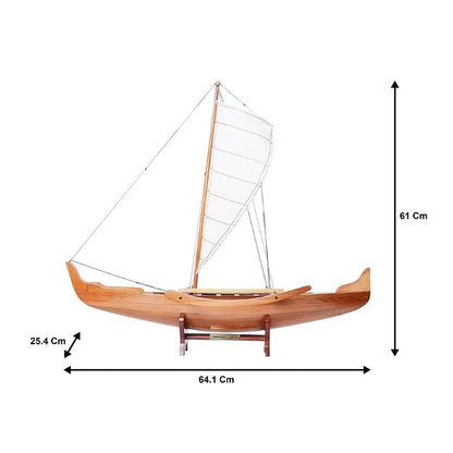 Wooden Model Hawaiian Canoe