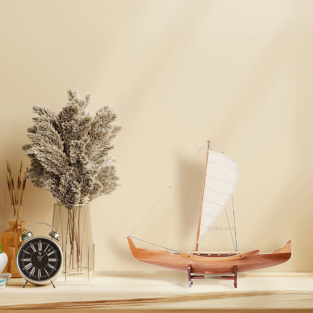 Wooden Model Hawaiian Canoe
