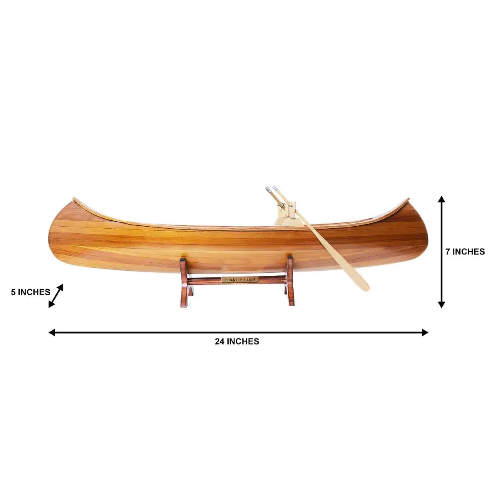 Indian Girl Canoe