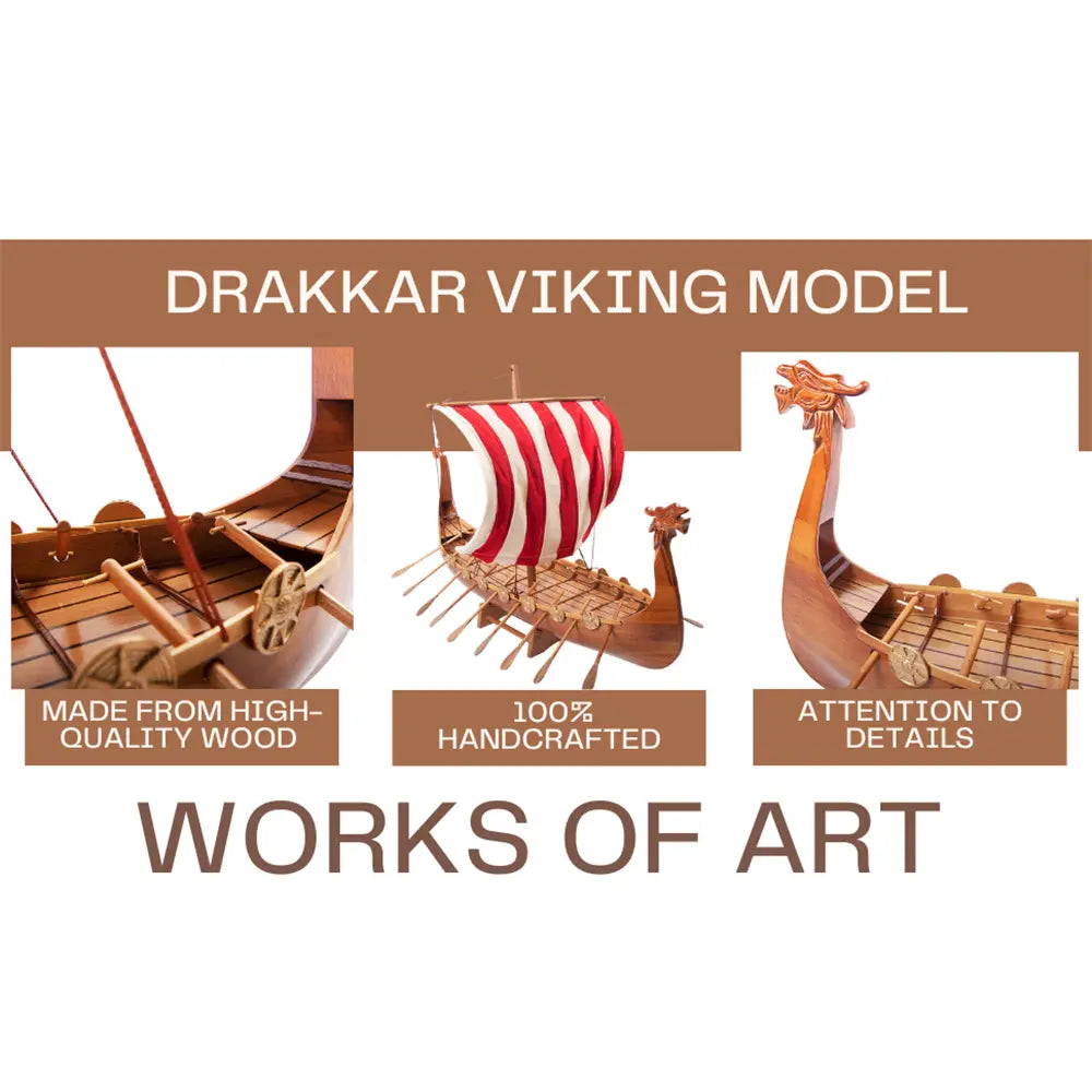 Drakkar Viking Historic Boat Model