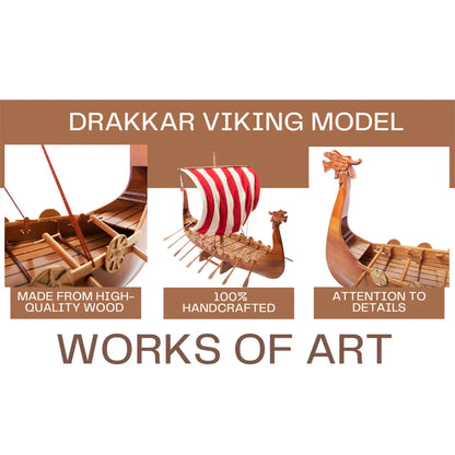 Drakkar Viking Historic Boat Model