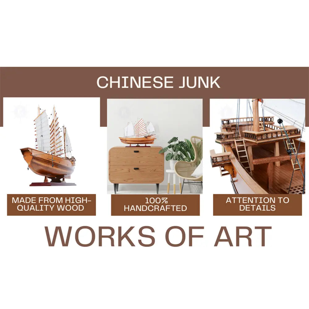 Chinese Junk Wooden Ship Model