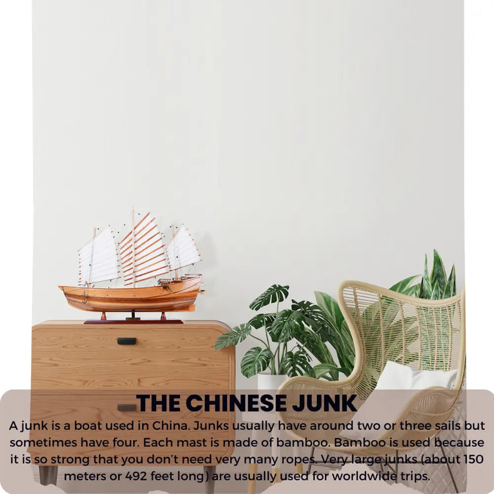 Chinese Junk Wooden Ship Model