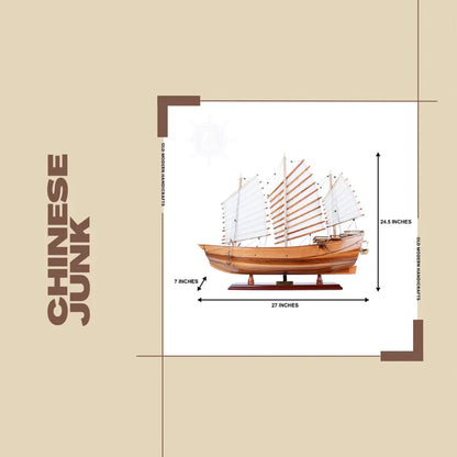Chinese Junk Wooden Ship Model