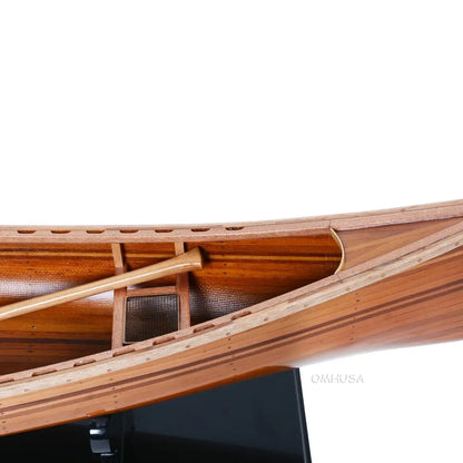 Wooden Canoe Boat Model