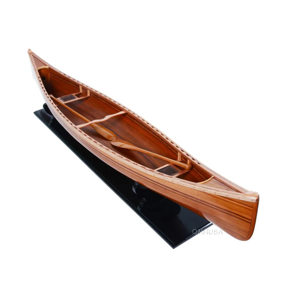 Wooden Canoe Boat Model