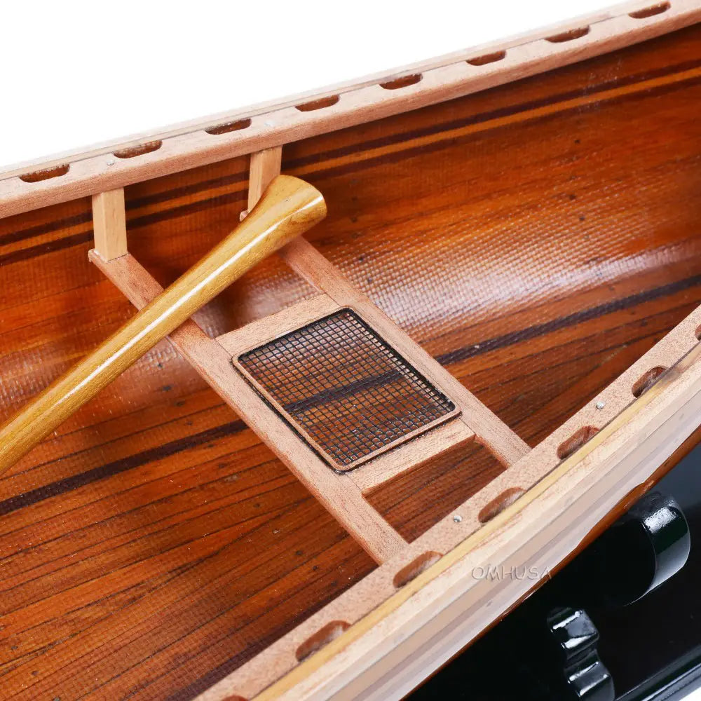 Wooden Canoe Boat Model