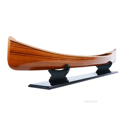 Wooden Canoe Boat Model