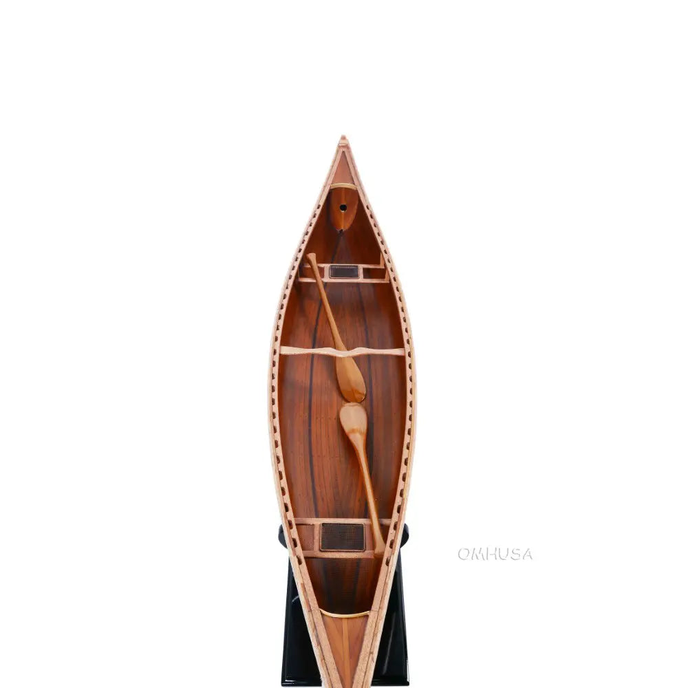 Wooden Canoe Boat Model