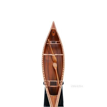 Wooden Canoe Boat Model
