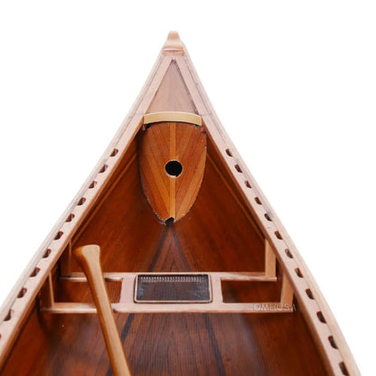 Wooden Canoe Boat Model