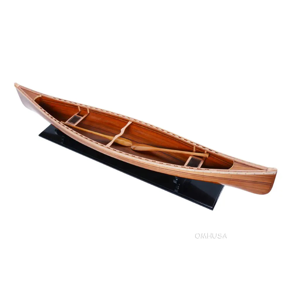 Wooden Canoe Boat Model