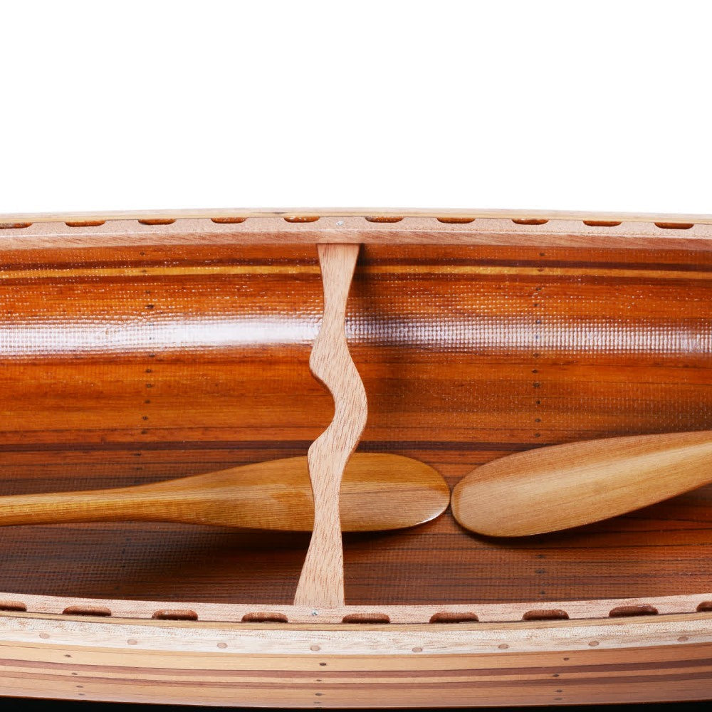 Wooden Canoe Boat Model