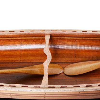 Wooden Canoe Boat Model