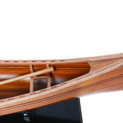 Wooden Canoe Boat Model