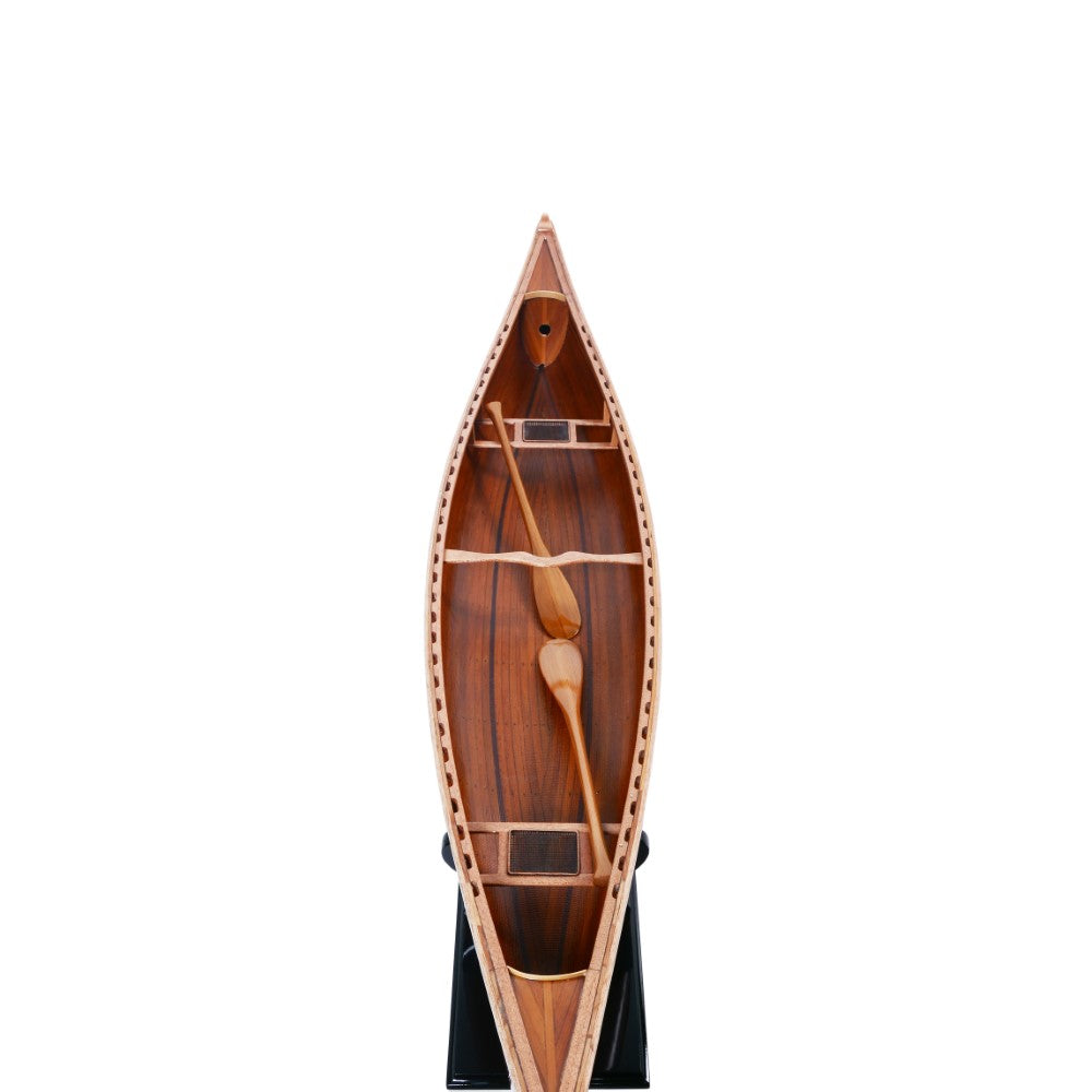 Wooden Canoe Boat Model
