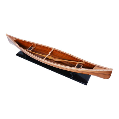 Wooden Canoe Boat Model