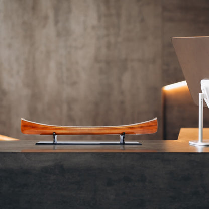 Wooden Canoe Boat Model