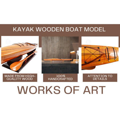 Kayak Wooden Boat Model