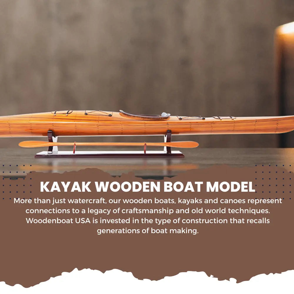 Kayak Wooden Boat Model