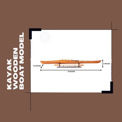 Kayak Wooden Boat Model