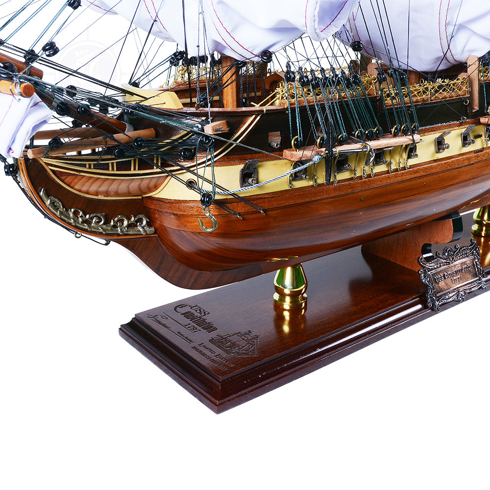 USS Constitution LIMITED EDITION Full Crooked Sails Only 100 Units Produced