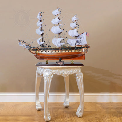 USS Constitution LIMITED EDITION Full Crooked Sails Only 100 Units Produced