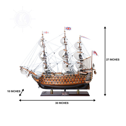 HMS Victory Limited Edition Downwind Full Sails Only 100 Units Produced Admiral Line