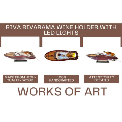 Support à Vin Riva Rivarama avec Lumières LED