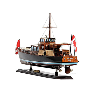 Dolphin Painted Ship Model Fishing Boat