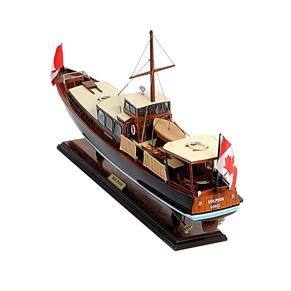 Dolphin Painted Ship Model Fishing Boat