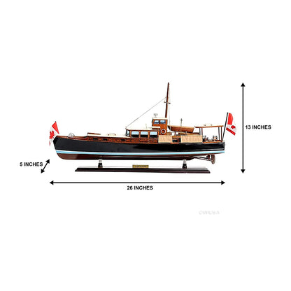 Dolphin Painted Ship Model Fishing Boat