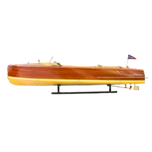 Chris Craft Riviera 1954 Painted Medium Speedboat Model