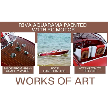 Riva Aquarama Peint Avec Moteur Télécommandé RC