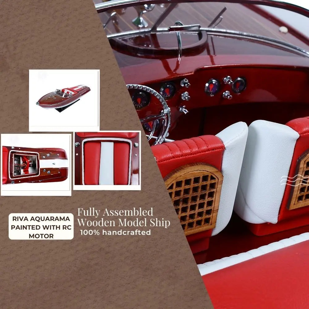 Riva Aquarama Peint Avec Moteur Télécommandé RC