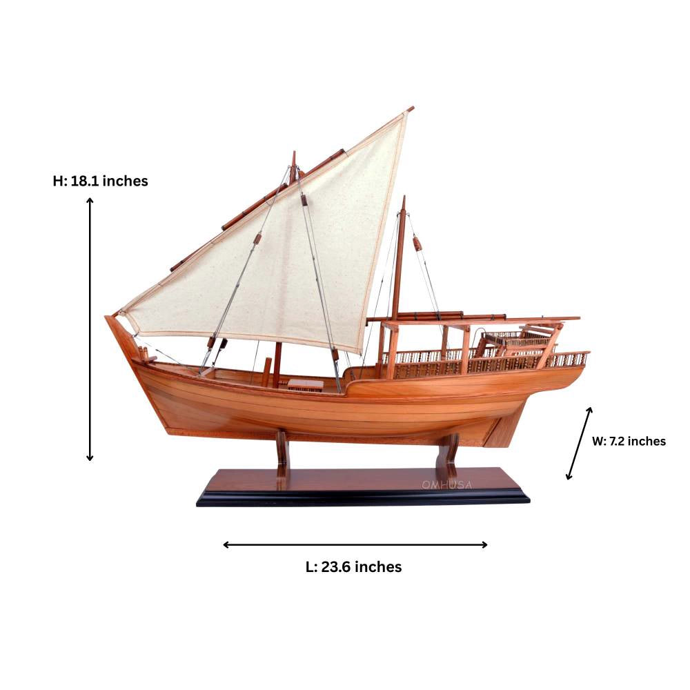 Dhow High Quality Ship Model 24 Inches L