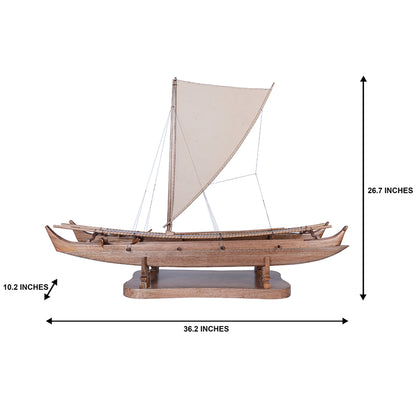 Antique Hawaiian outrigger 36-inch