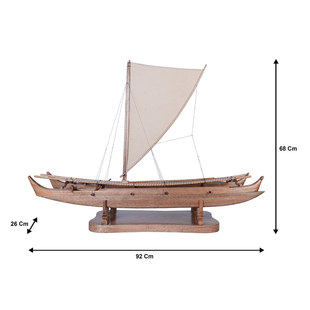 Antique Hawaiian outrigger 36-inch