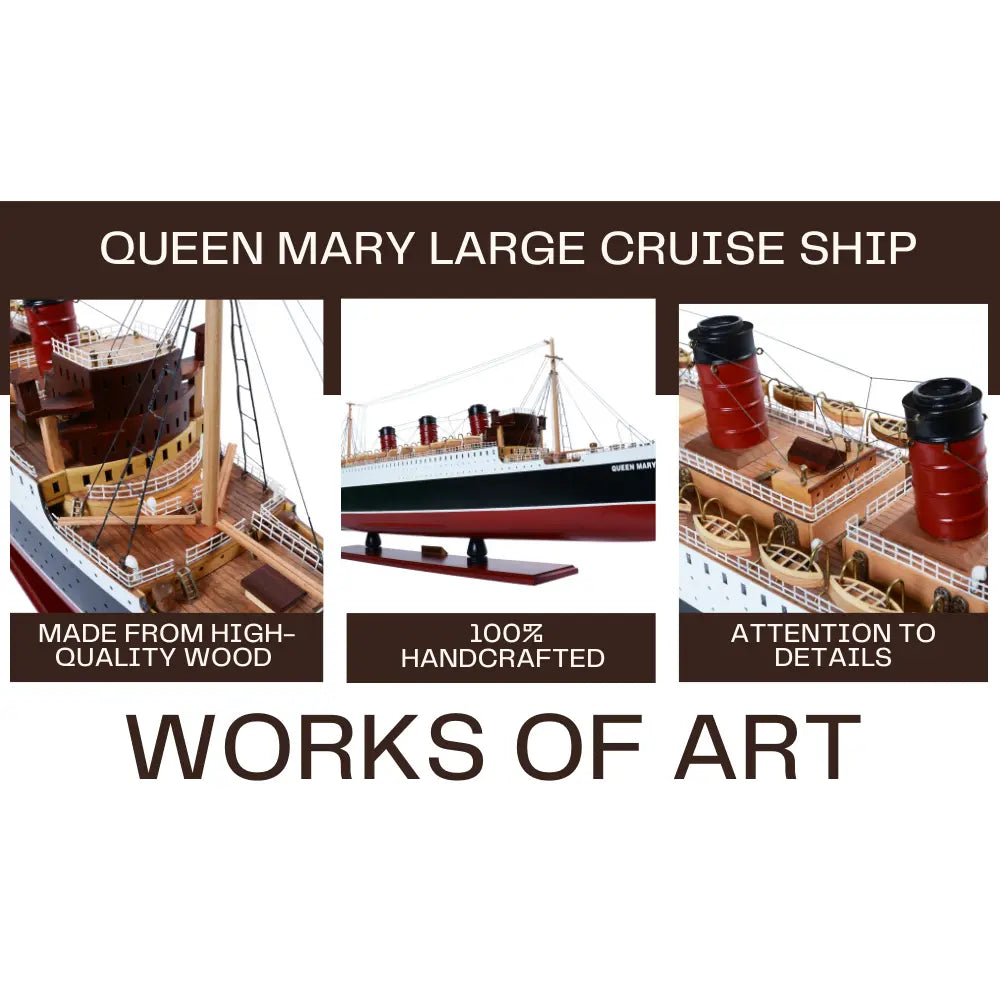 Maquette de grand navire de croisière Queen Mary