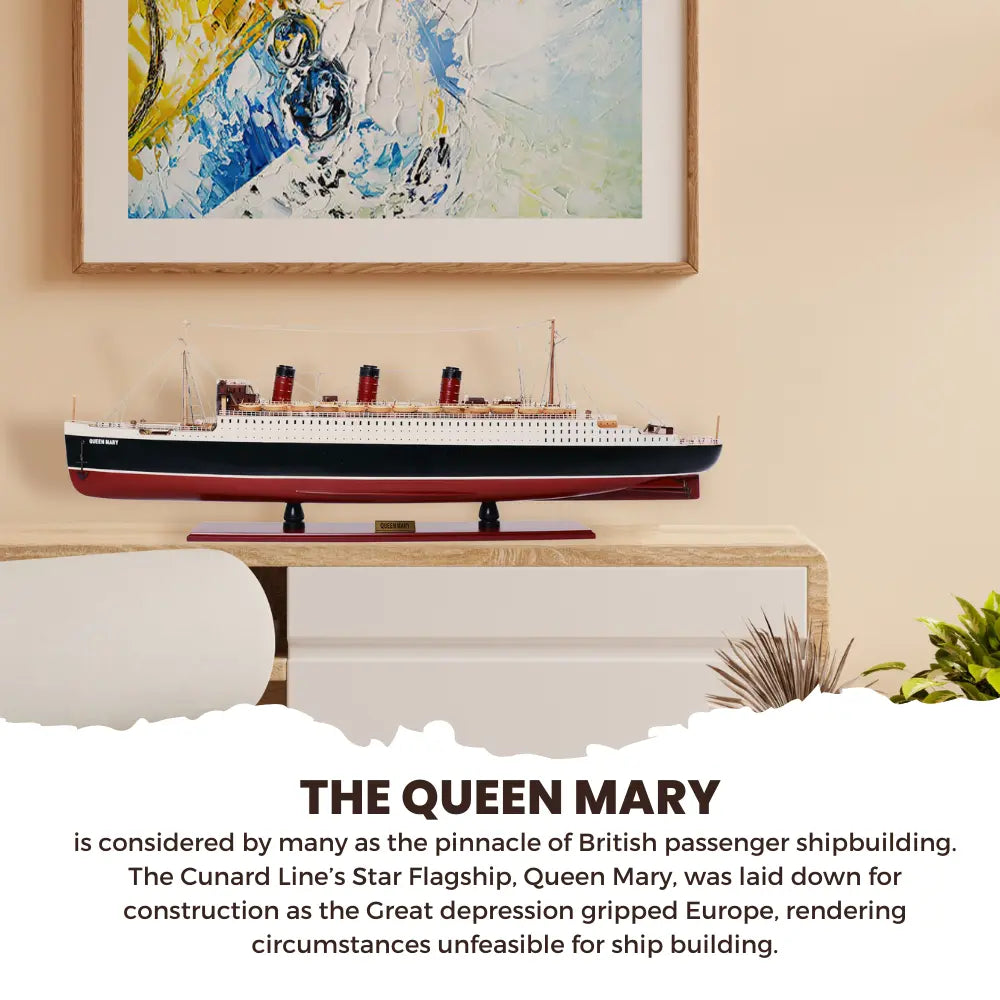 Maquette de grand navire de croisière Queen Mary