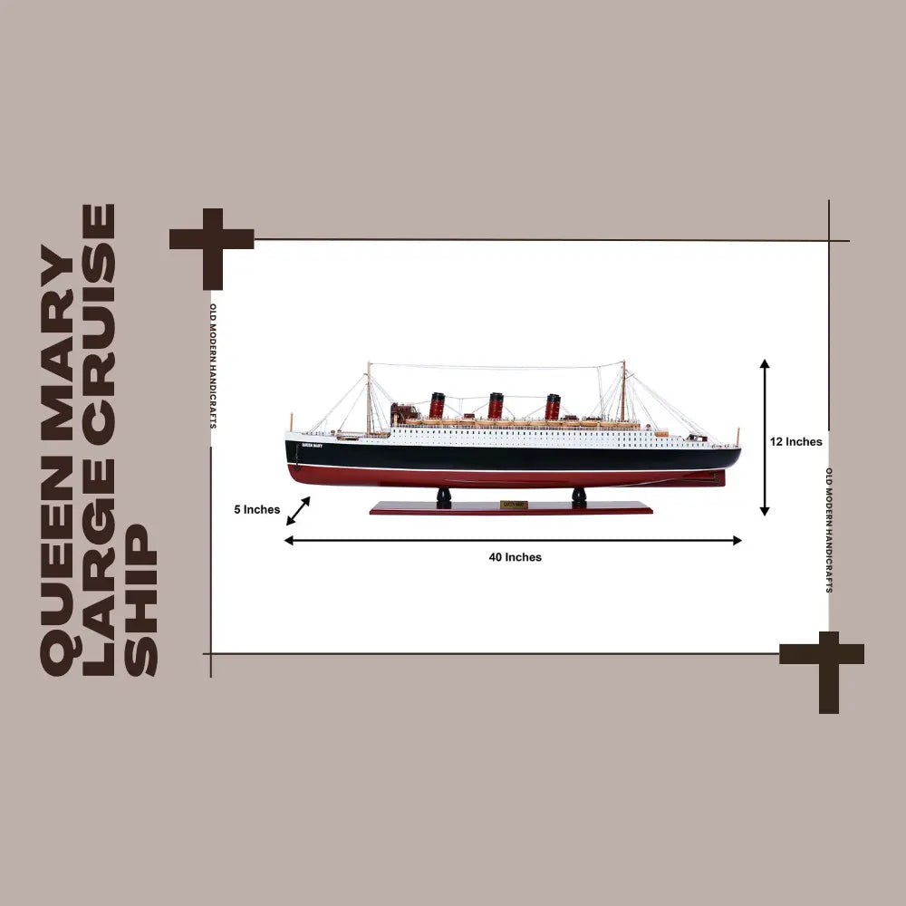 Maquette de grand navire de croisière Queen Mary