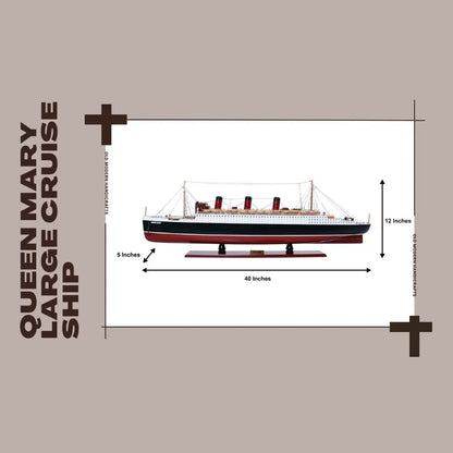Maquette de grand navire de croisière Queen Mary